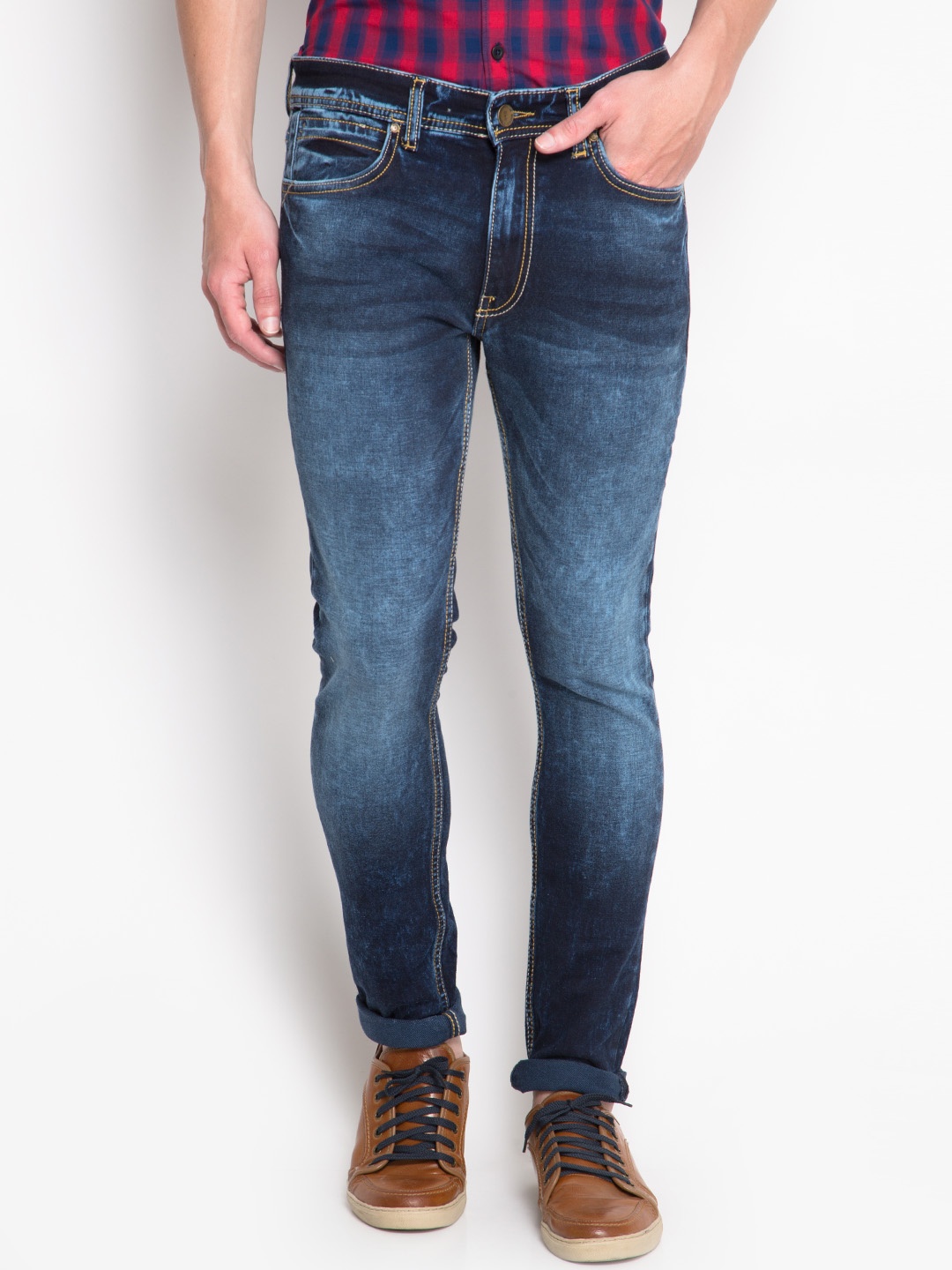 

LOCOMOTIVE Men Blue Slim Fit Mid Rise Clean Look Jeans