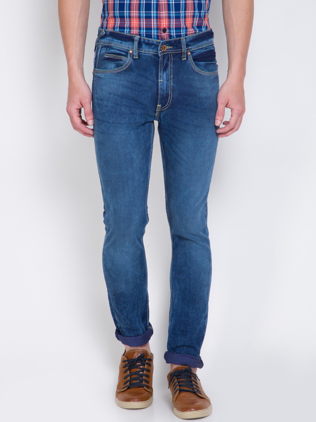 

LOCOMOTIVE Men Blue Slim Fit Mid Rise Clean Look Jeans