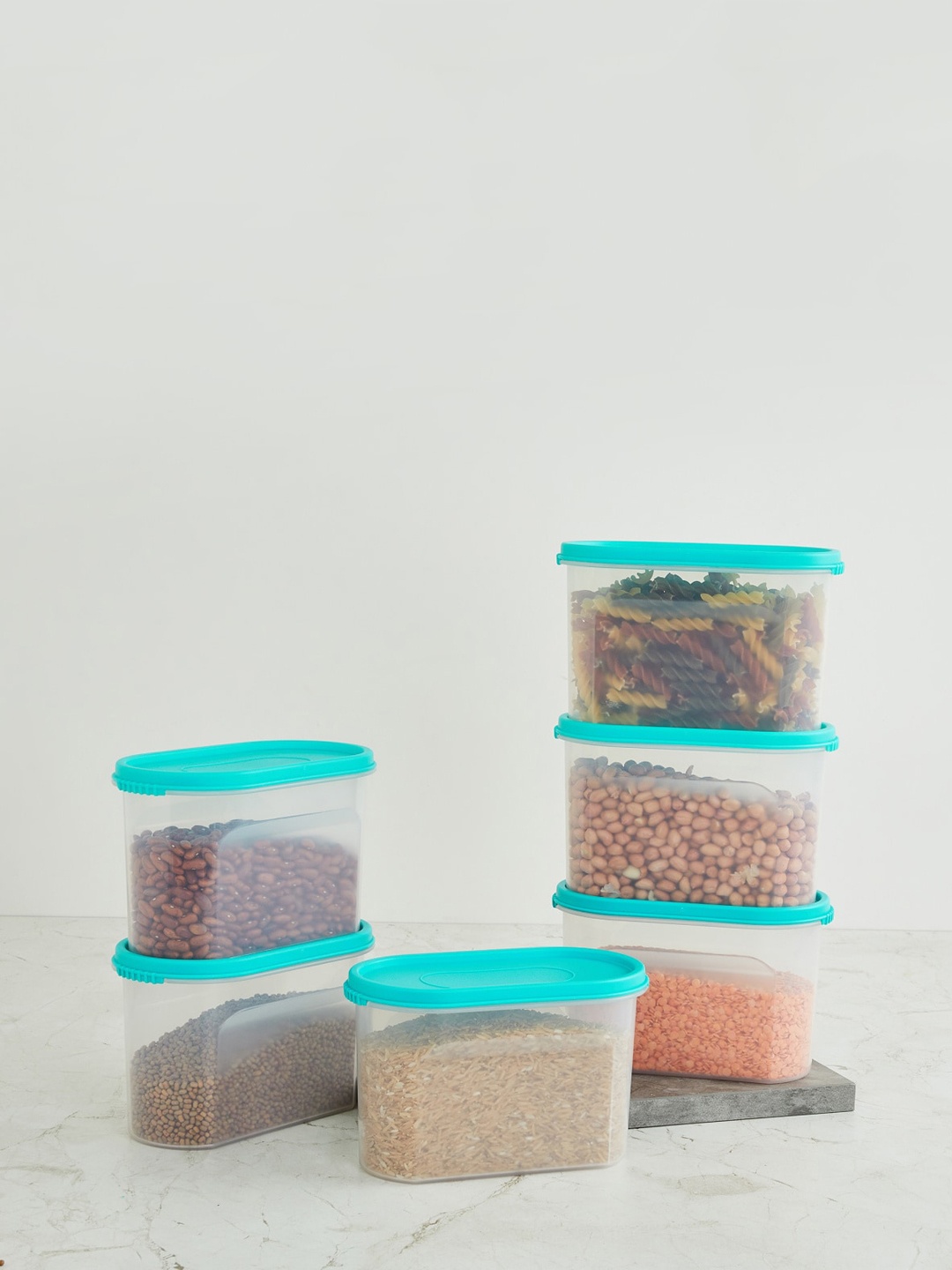 

Home Centre Set of 6 Teal Polypropylene Kitchen Storage