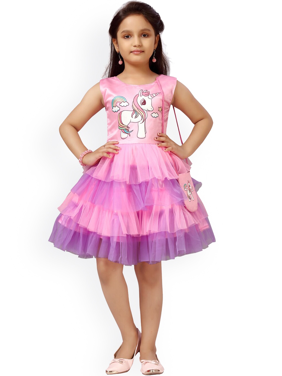 

Aarika Pink Net Dress