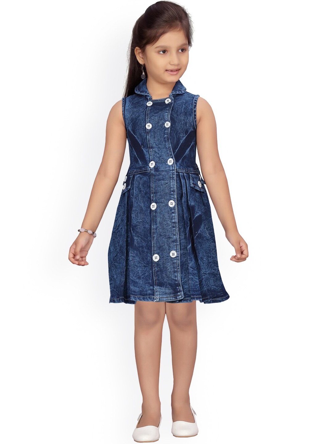 

Aarika Navy Blue Denim Dress