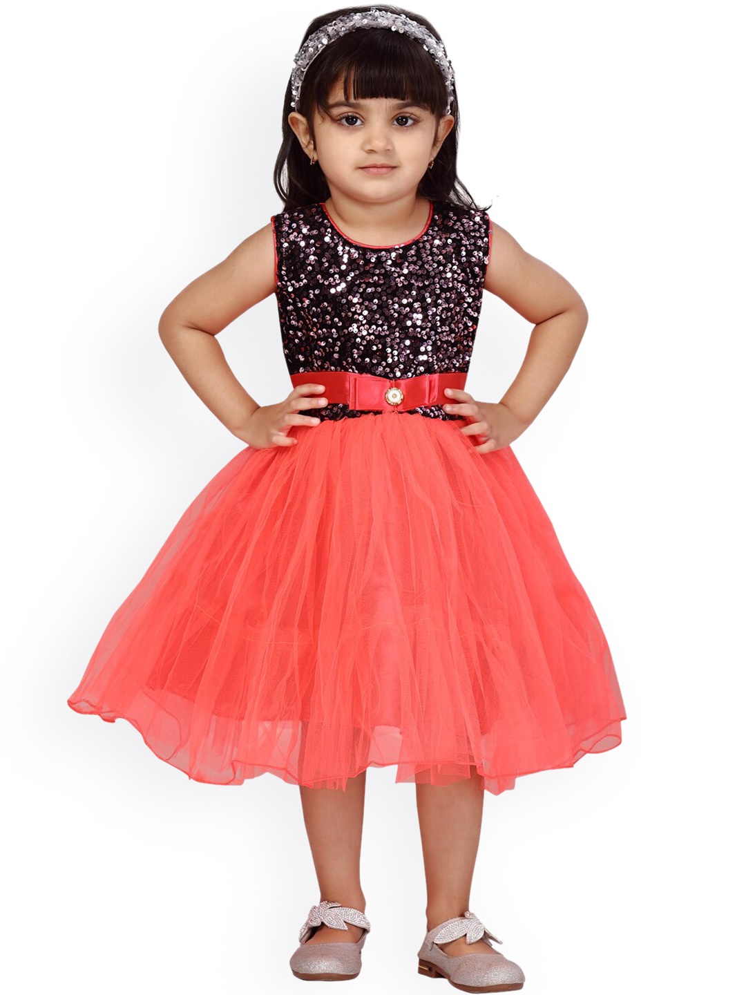 

Aarika Black Embellished Net Dress