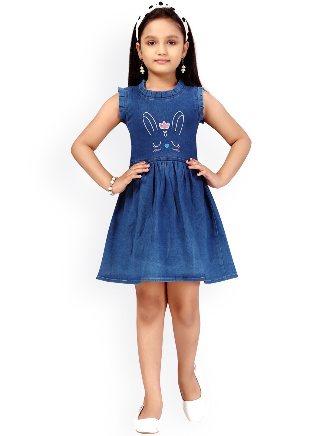 

Aarika Navy Blue Denim Dress