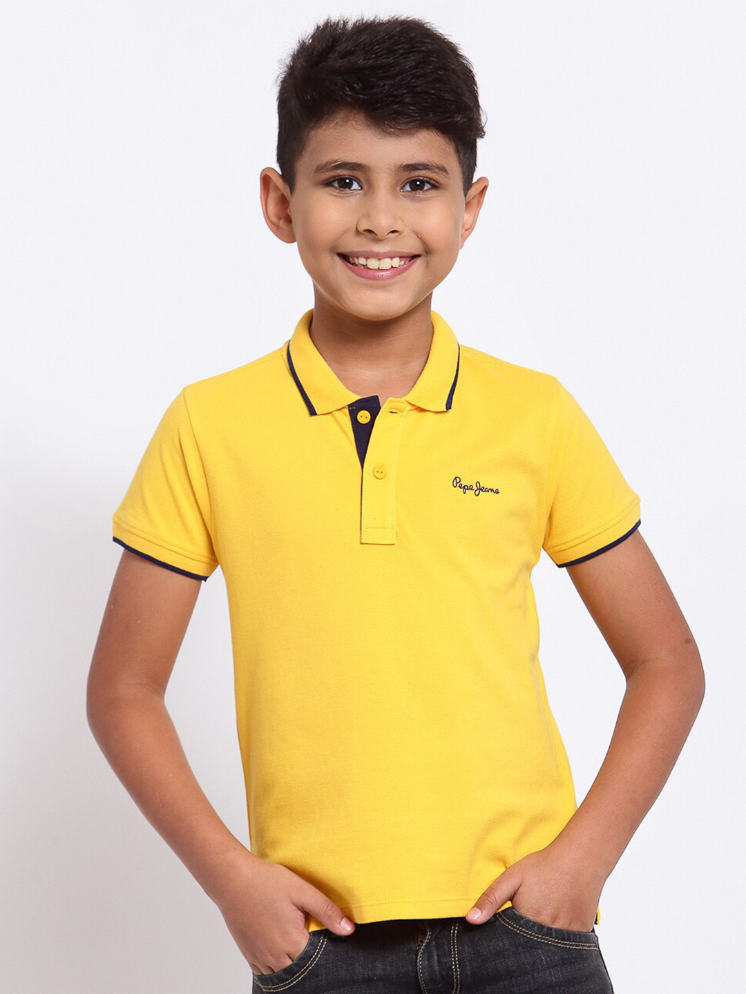 

Pepe Jeans Boys Yellow Polo Collar T-shirt