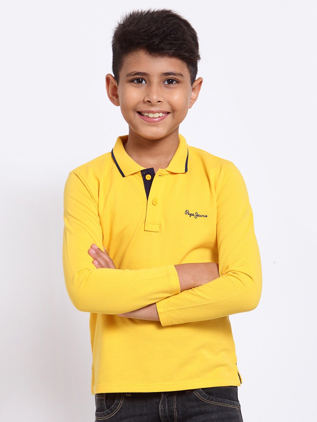 

Pepe Jeans Boys Yellow Polo Collar T-shirt