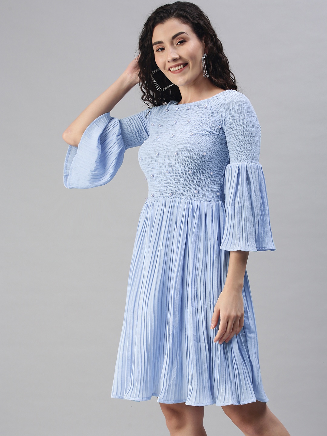 

XO LOVE Blue Georgette Dress