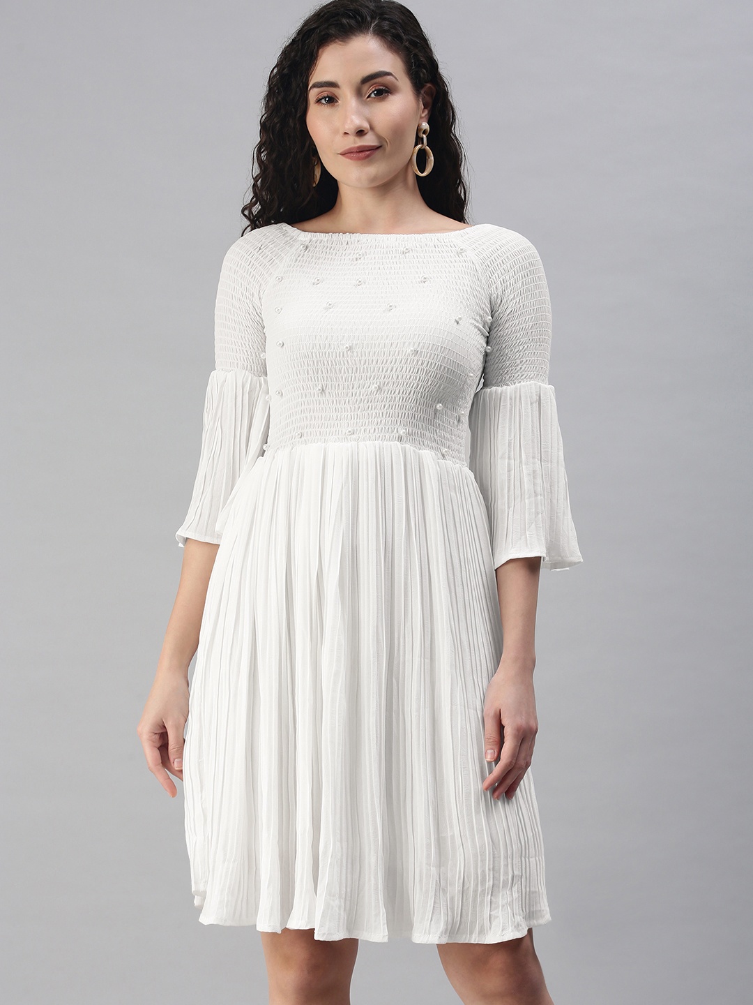 

XO LOVE White Georgette Dress