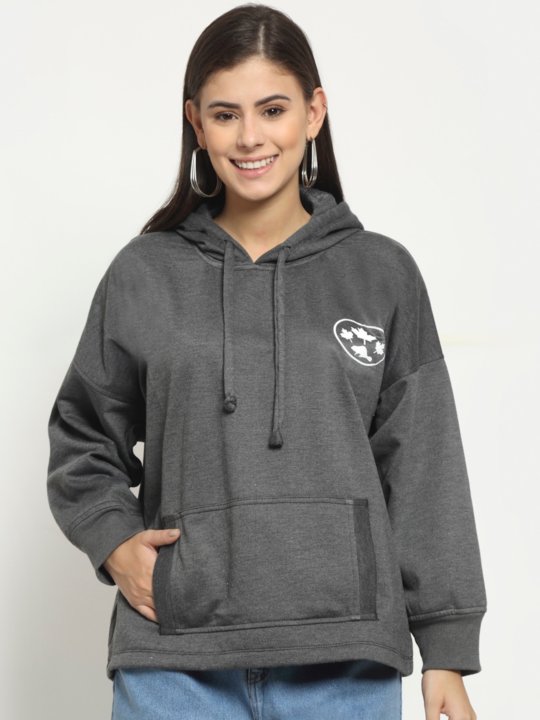 

Rute Women Grey Hooded Sweatshirt