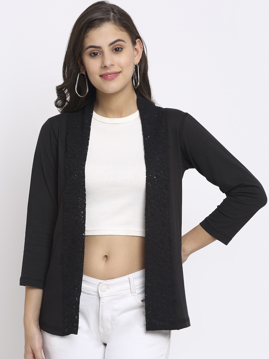 

Rute Women Black Open Front Shrug