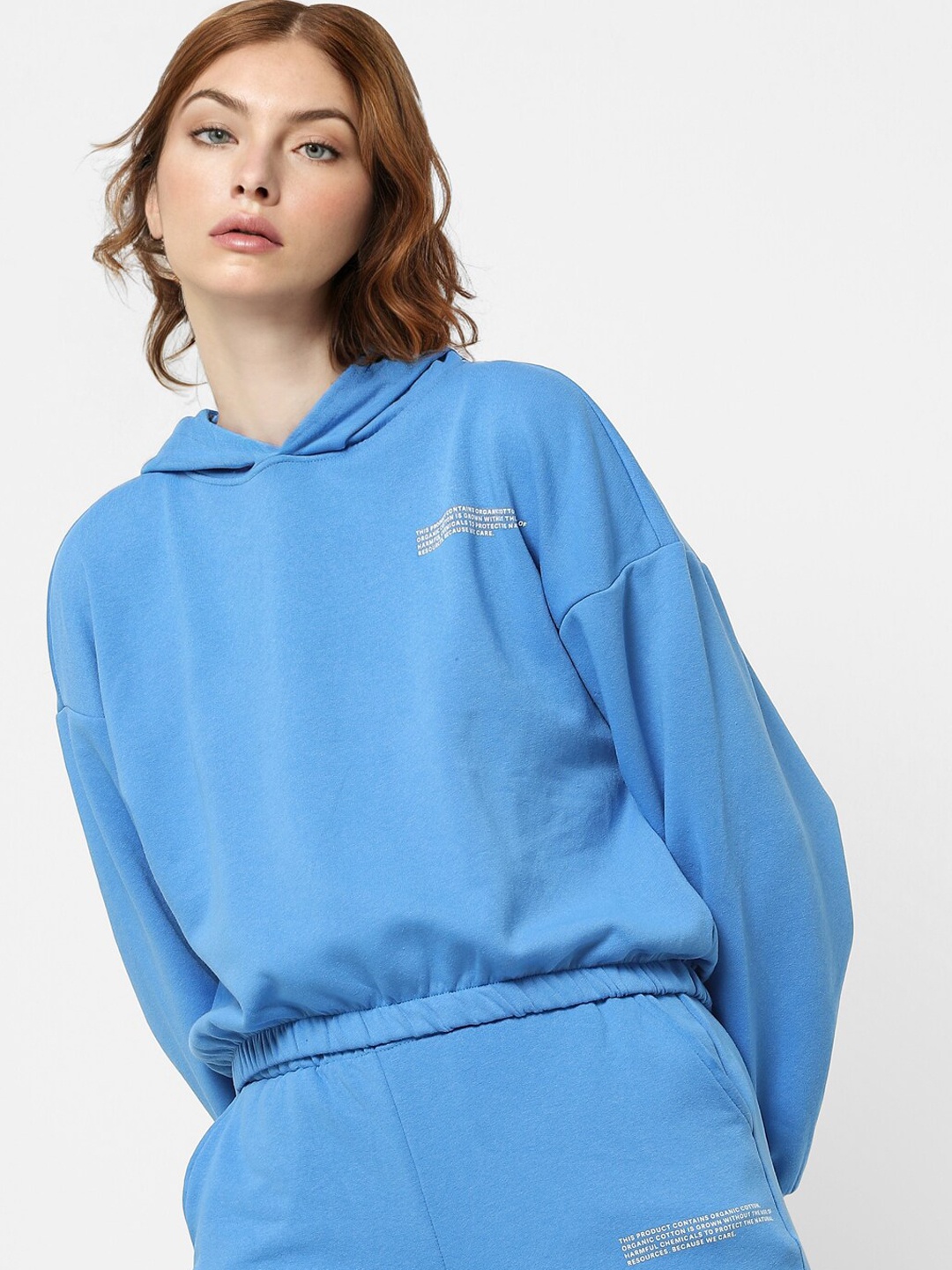 

ONLY Women Blue Hooded Sweatshirt