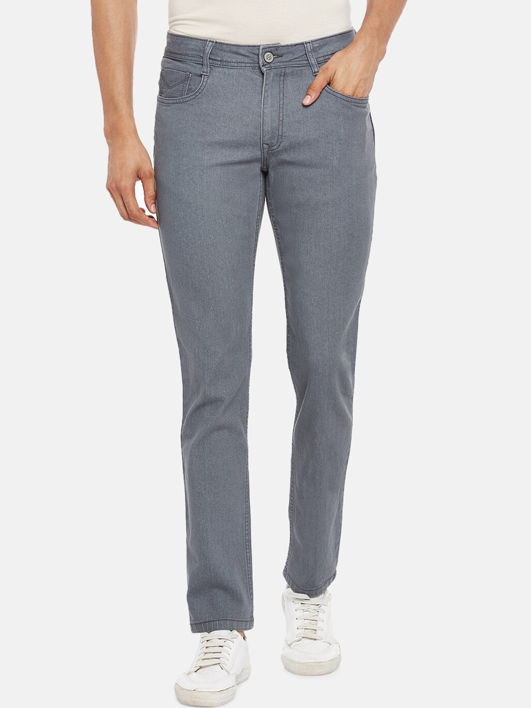 

BYFORD by Pantaloons Men Grey Tapered Fit Low-Rise Jeans