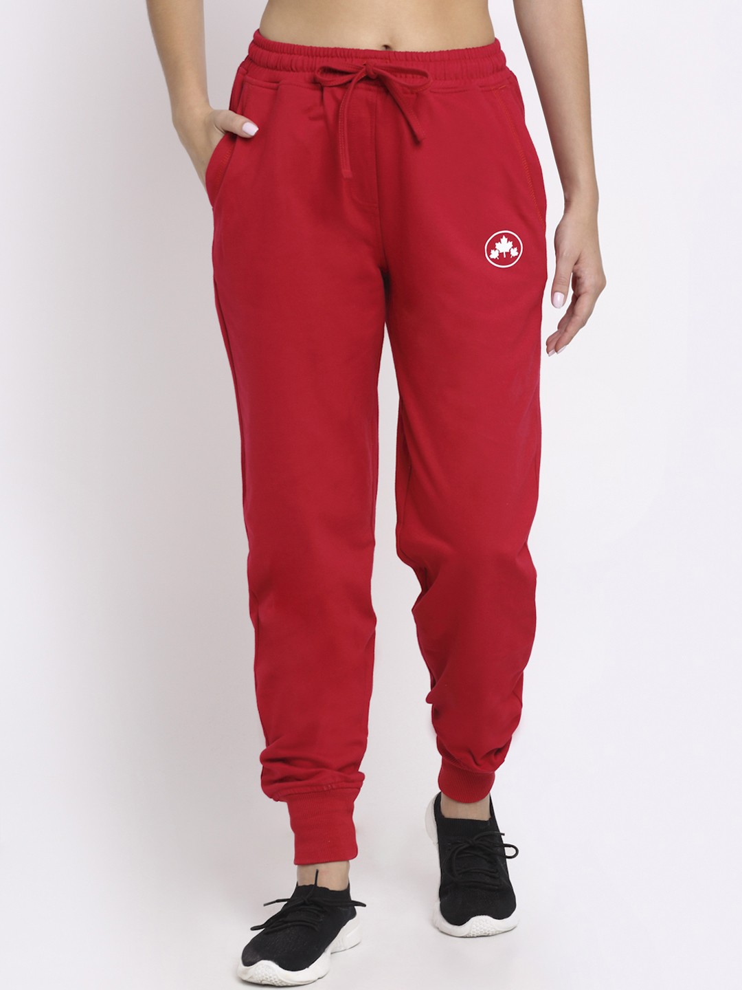 

Rute Women Red Solid Pure Cotton Joggers