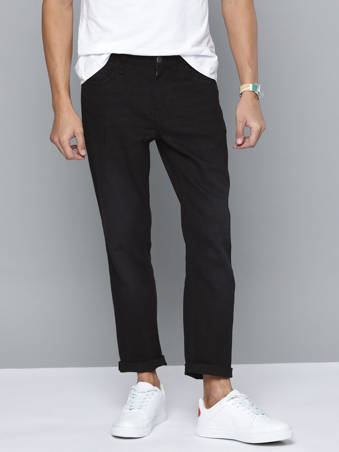 

Mast & Harbour Men Black Slim Tapered Fit Stretchable Jeans