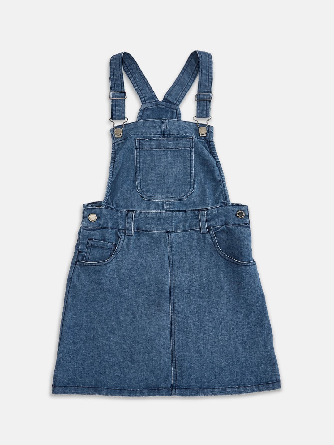 

Pantaloons Junior Blue Pinafore Pure Cotton Dress
