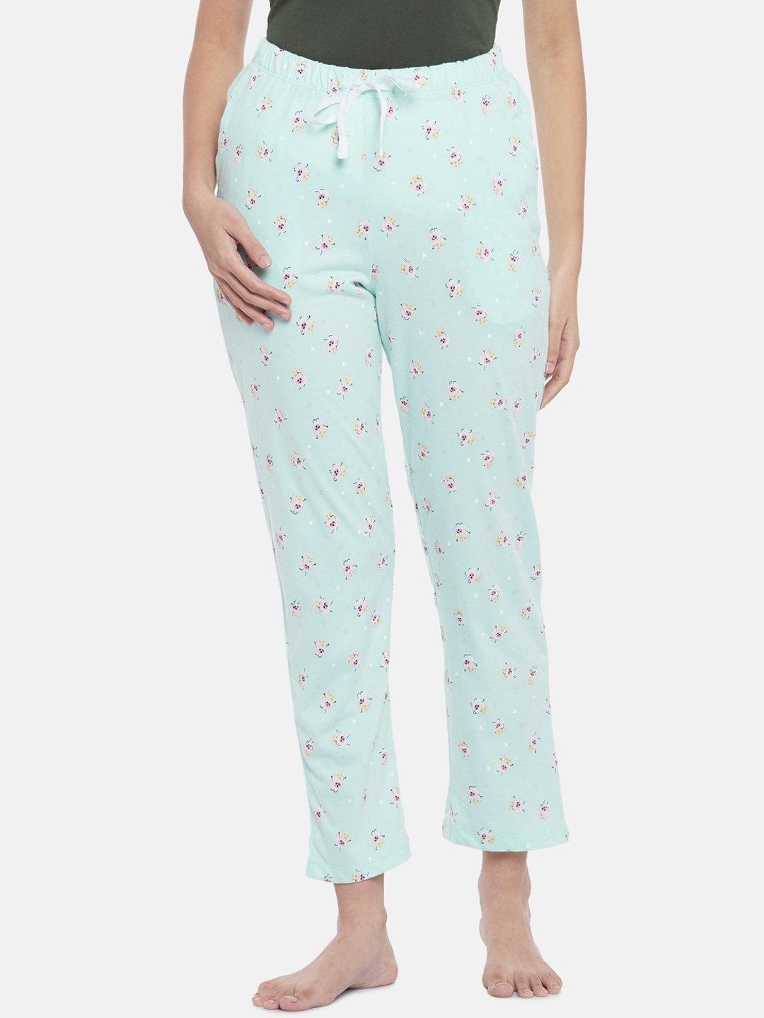 

Dreamz by Pantaloons Women Blue Printed Lounge Pants