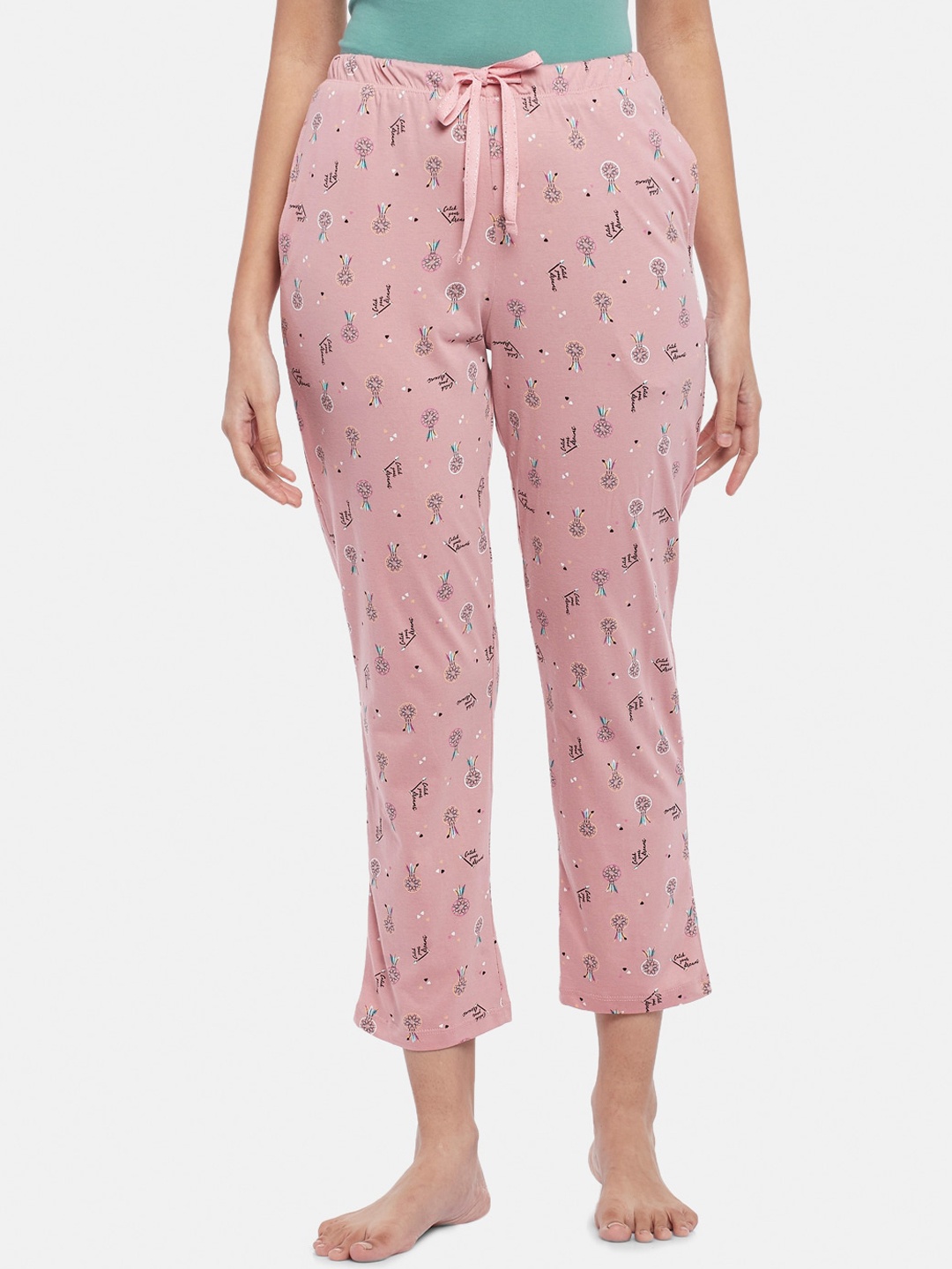 

Dreamz by Pantaloons Women Pink Printed Lounge Pants