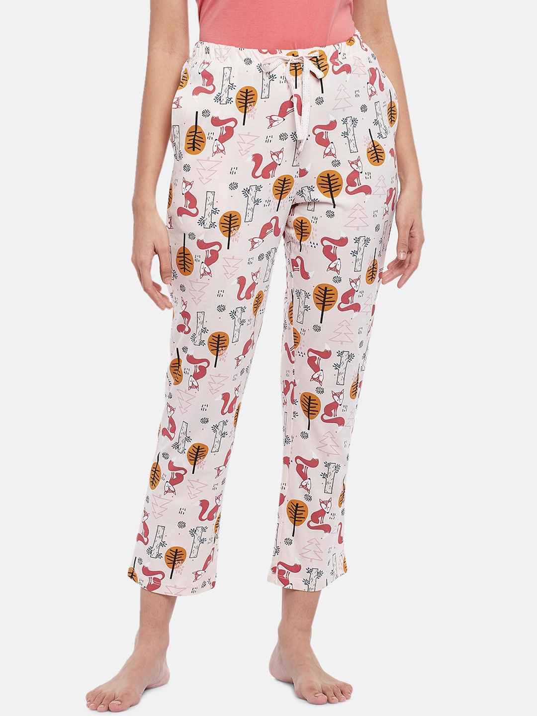 

Dreamz by Pantaloons Women Pink Printed Lounge Pants