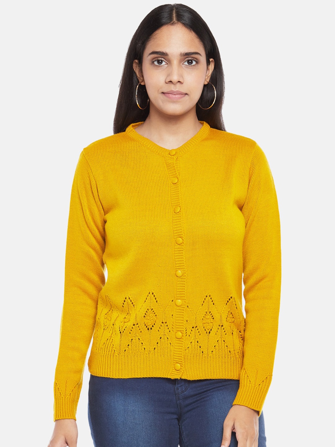 

People Women Mustard Yellow Sweatshirt