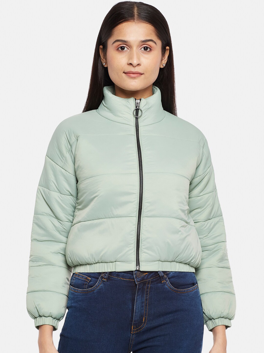 

People Women Green Puffer Jacket