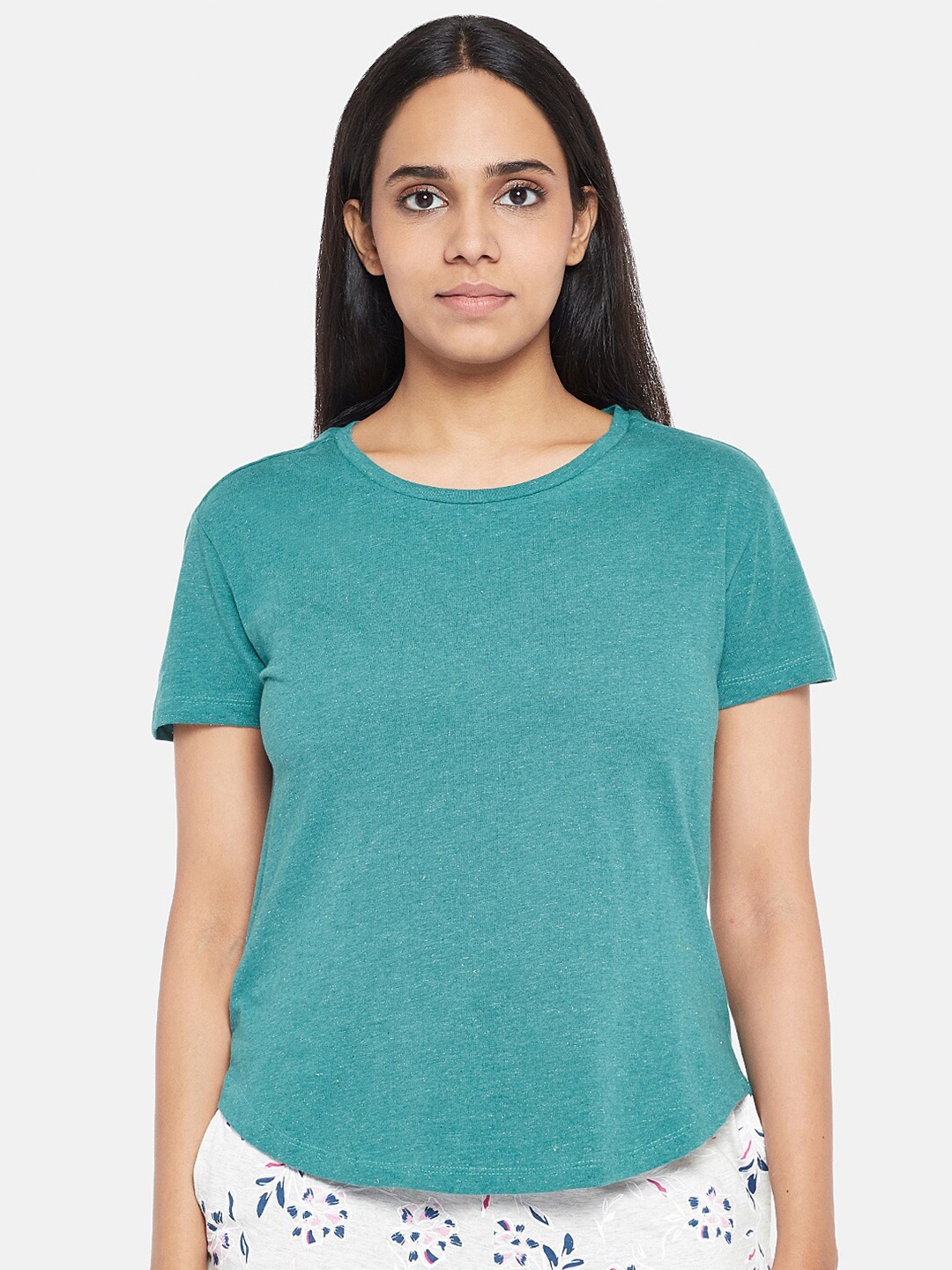 

Dreamz by Pantaloons Women Blue Solid Regular Lounge tshirt