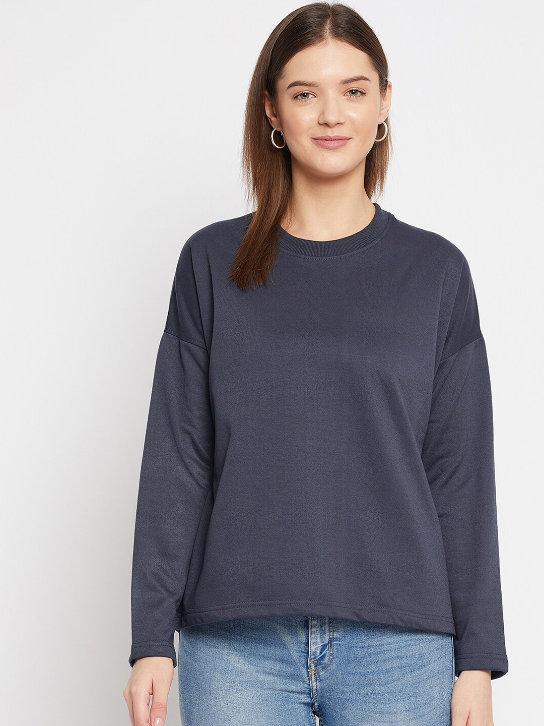 

FRENCH FLEXIOUS Women Grey Sweatshirt