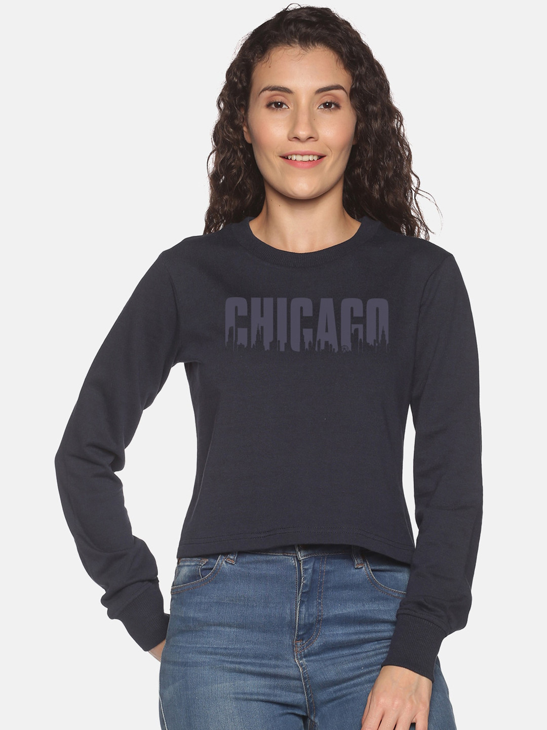 

BEVERLY BLUES Women Navy Blue Sweatshirt