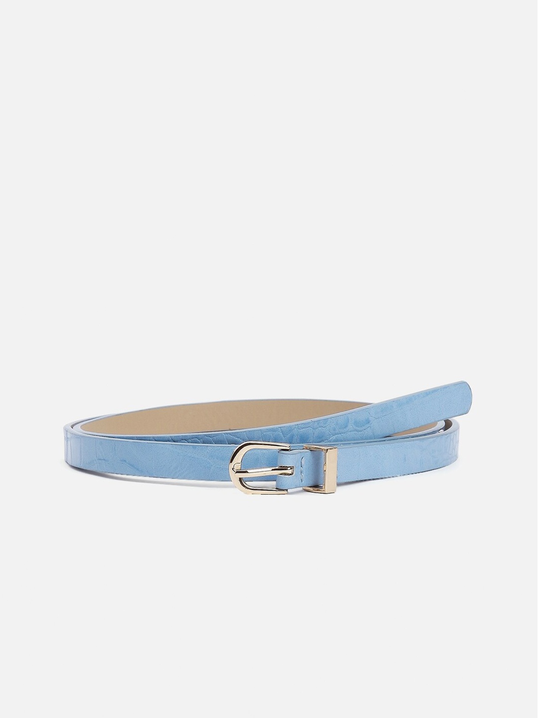 

Vero Moda Women Blue Textured PU Slim Belt