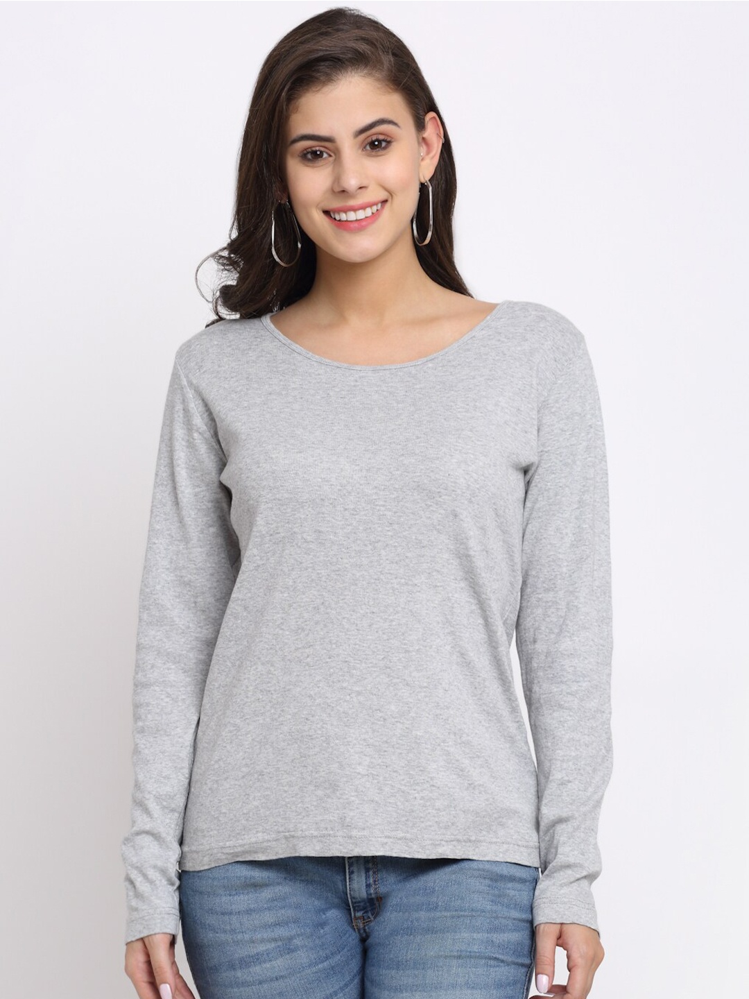 

Rute Women Grey Melange T-shirt