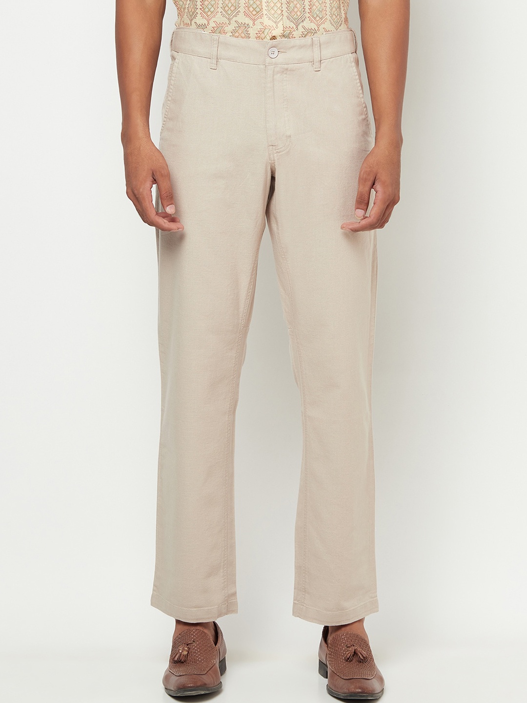 

Fabindia Men Brown Trousers