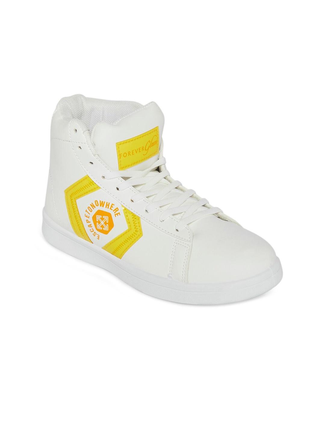 

Forever Glam by Pantaloons Women White Woven Design PU Sneakers