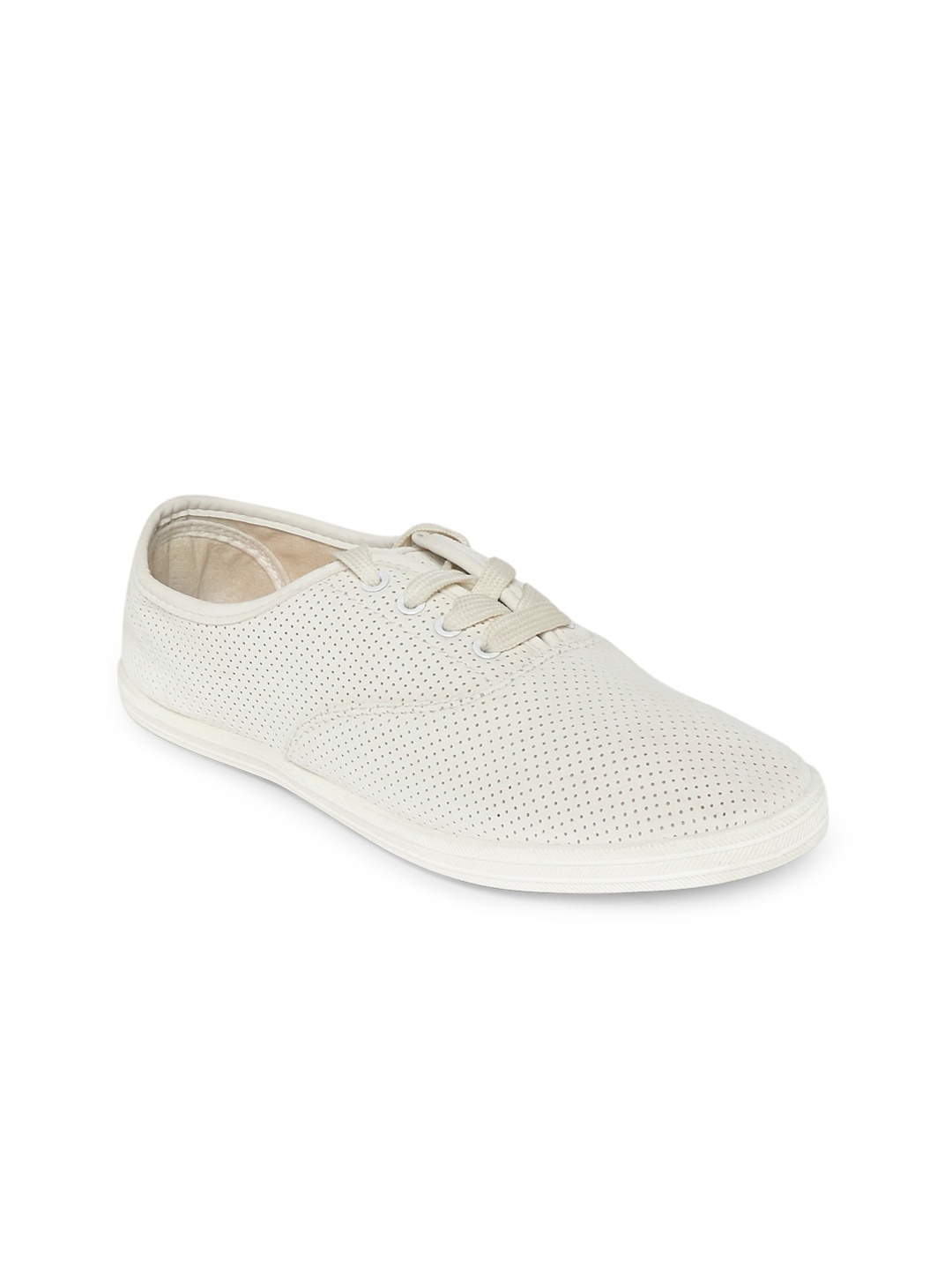 

Forever Glam by Pantaloons Women White Perforated Sneakers
