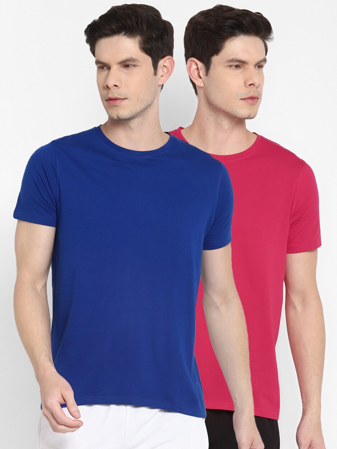 

appulse Men Pack of 2 Cotton T-shirts, Blue