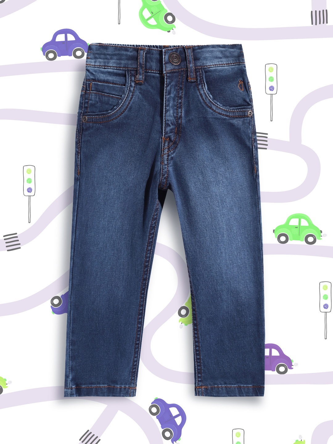 

Gini and Jony Boys Blue Light Fade Stretchable Jeans