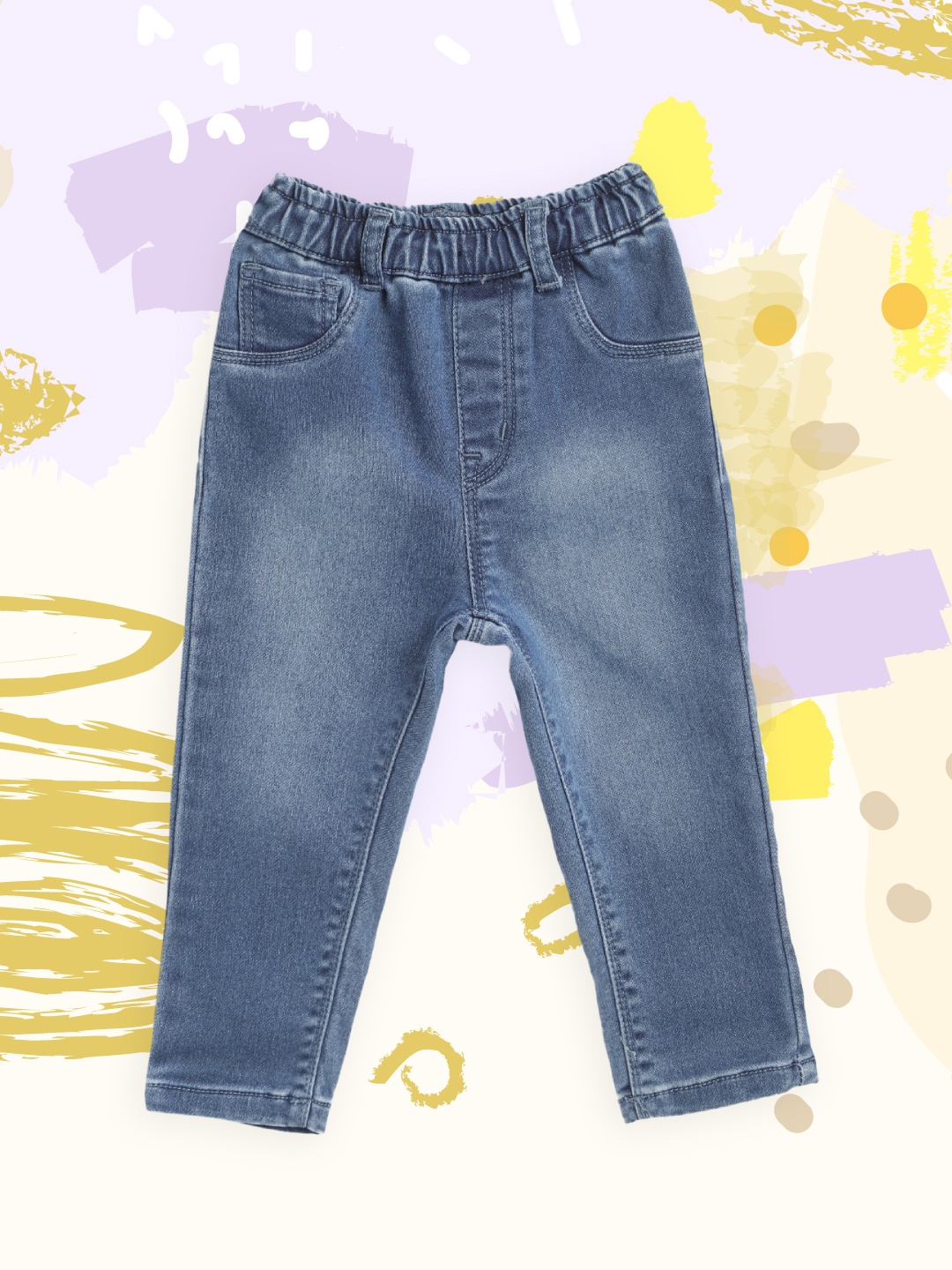 

Gini and Jony Girls Blue Light Fade Mid-Rise Stretchable Jeans