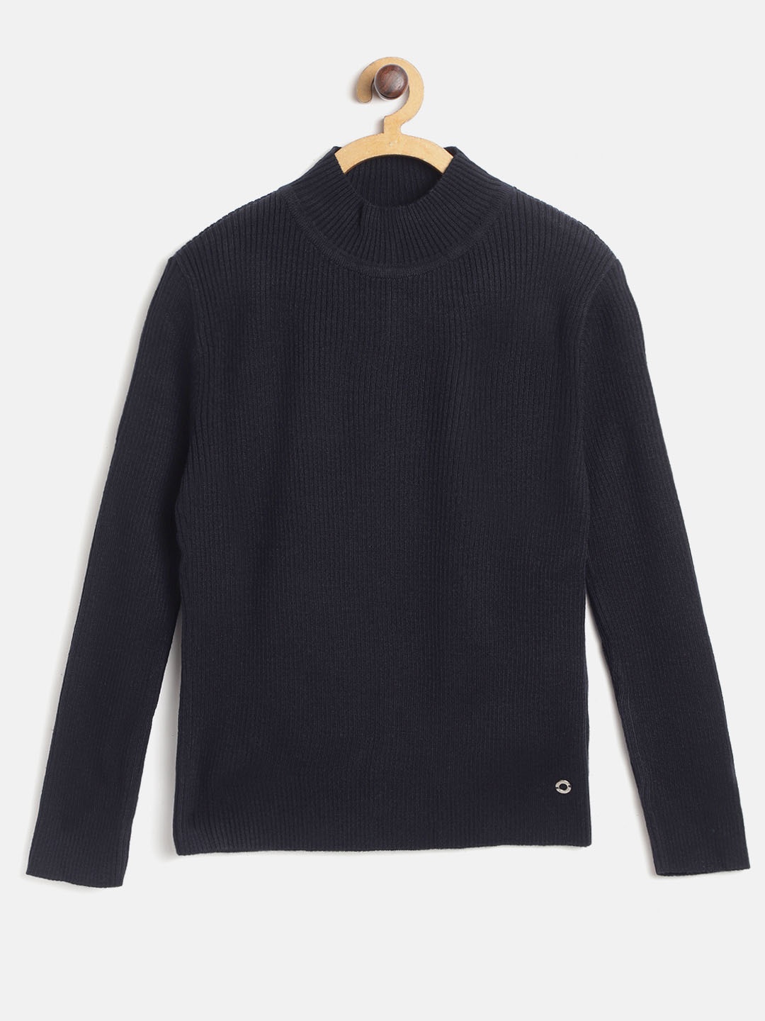 

Gini and Jony Girls Navy Blue Ribbed Pullover