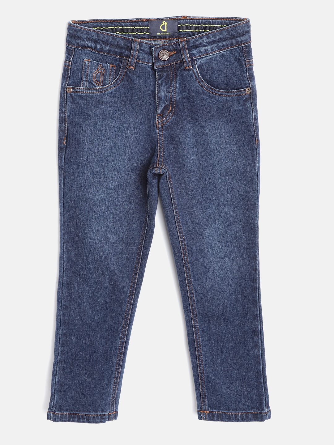

Gini and Jony Boys Blue Solid Mid-Rise Stretchable Jeans