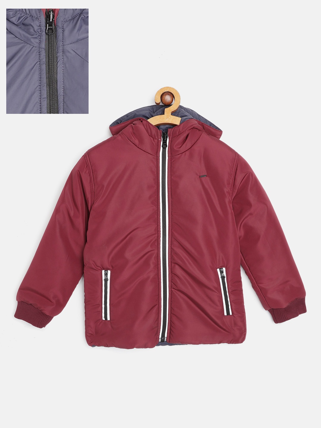 

Gini and Jony Boys Maroon & Grey Reversible Tailored Jacket
