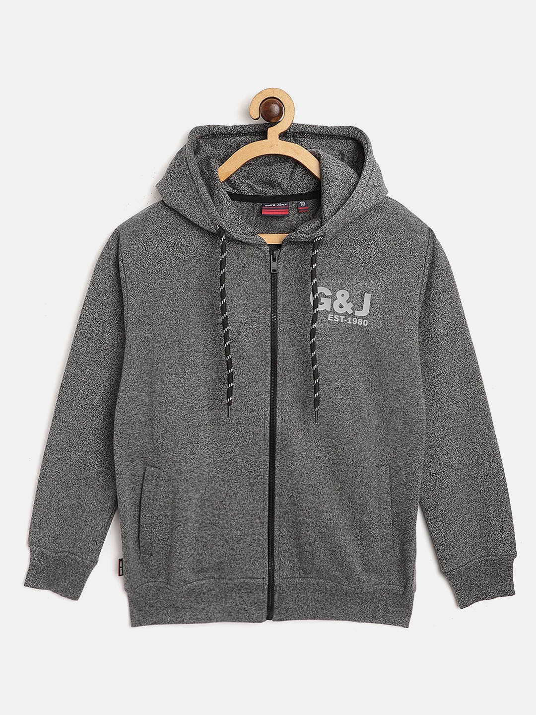 

Gini and Jony Boys Charcoal Grey Hooded Sweatshirt