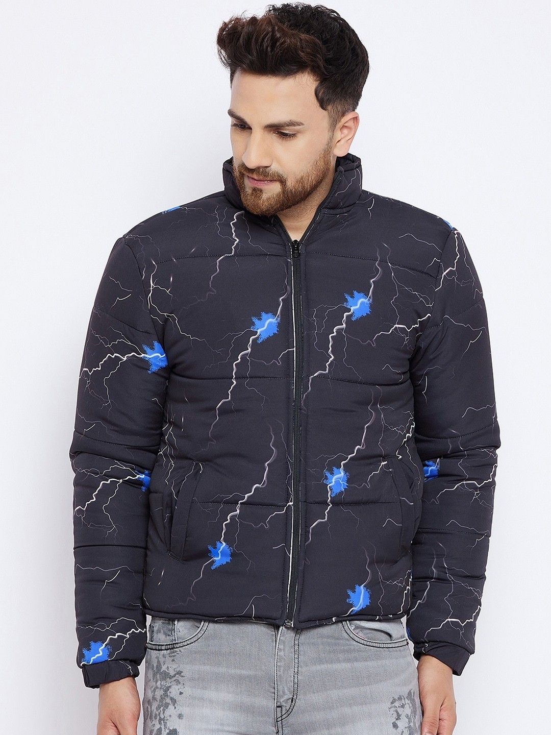 

FUGAZEE Men Black Puffer Jacket