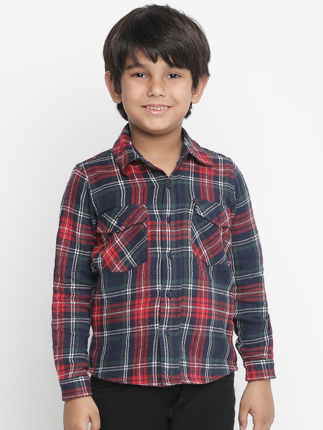 

Oxolloxo Boys Multicoloured Tartan Checks Opaque Checked Casual Shirt, Multi