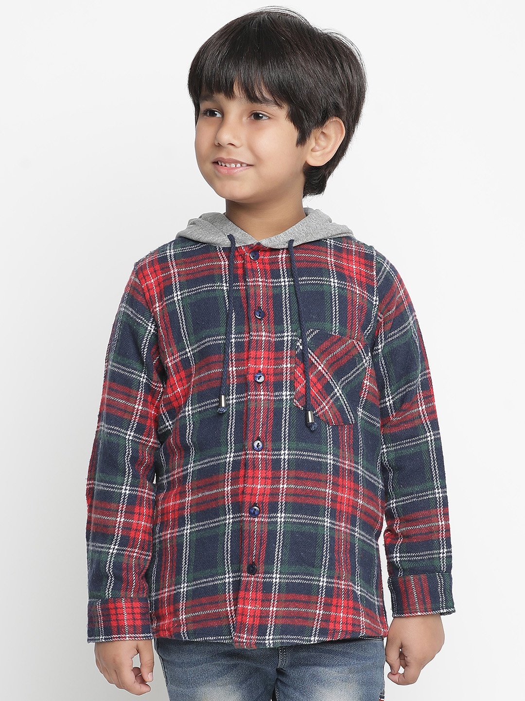 

Oxolloxo Boys Multicoloured Tartan Checks Opaque Checked Casual Shirt, Multi