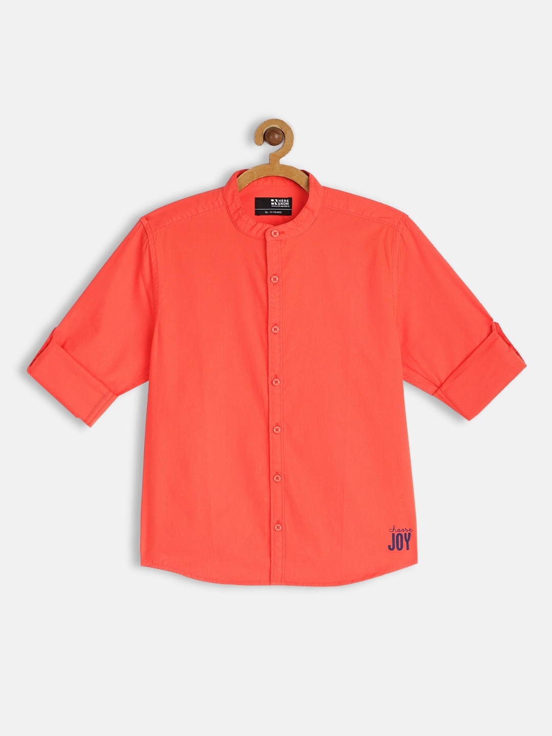 

HERE&NOW Boys Coral Pure Cotton Casual Shirt
