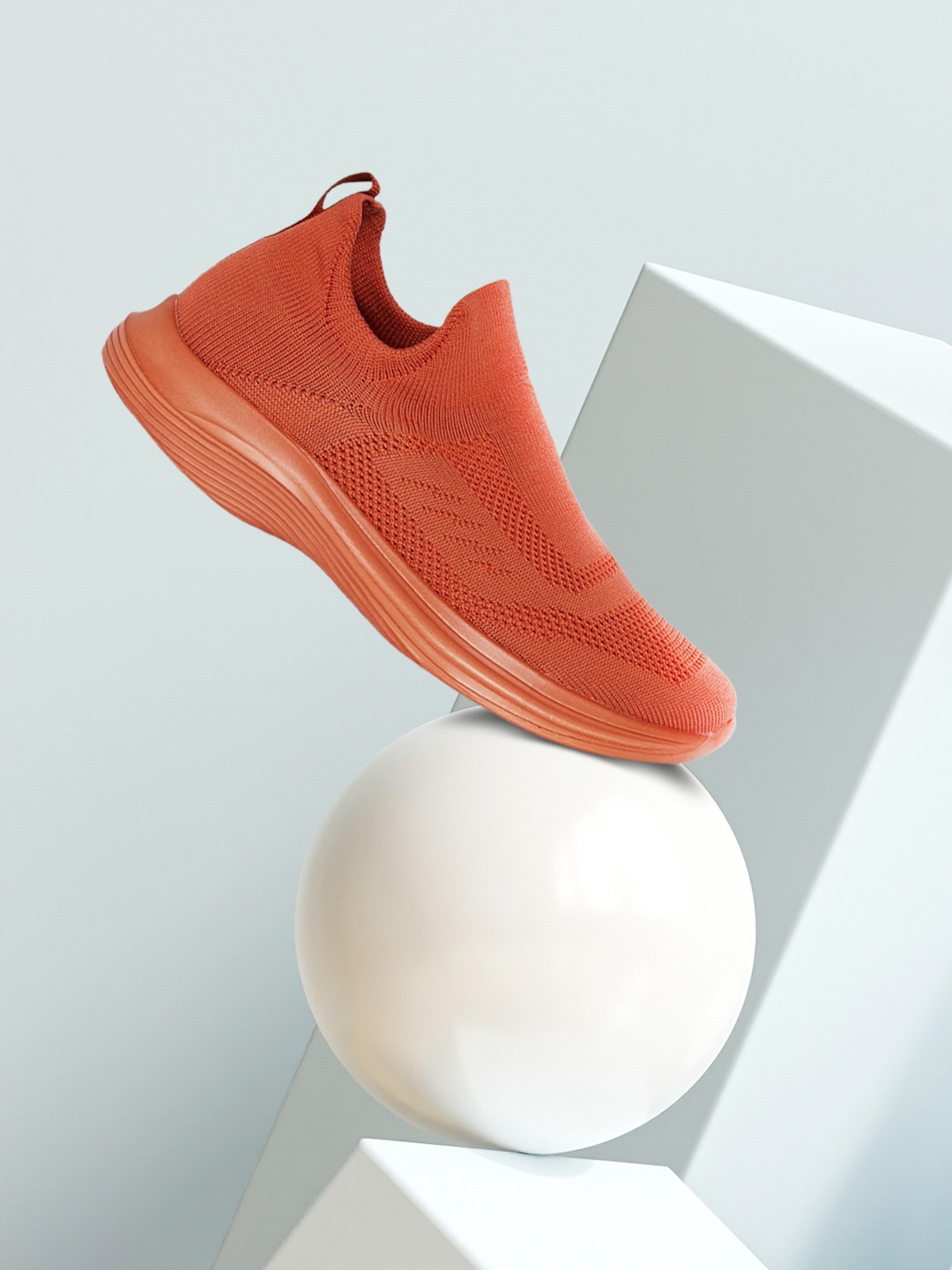 

Forever Glam by Pantaloons Women Rust Textile Walking Non-Marking Shoes