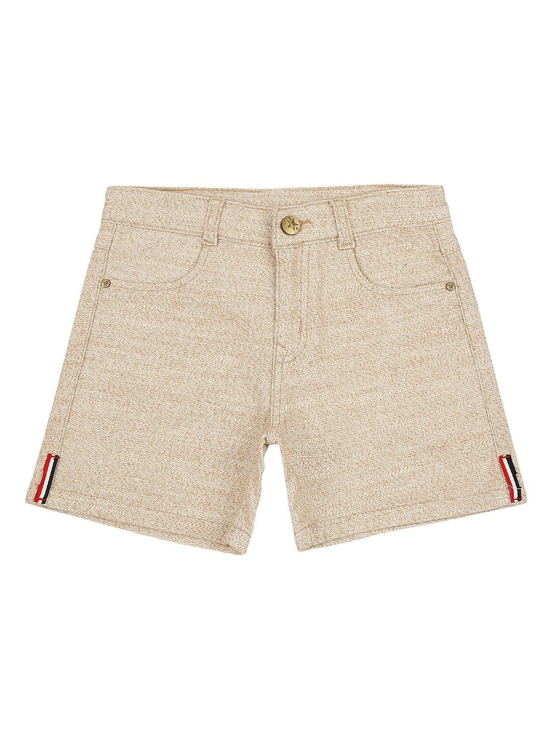 

High Star Boys Beige Slim Fit Regular Shorts