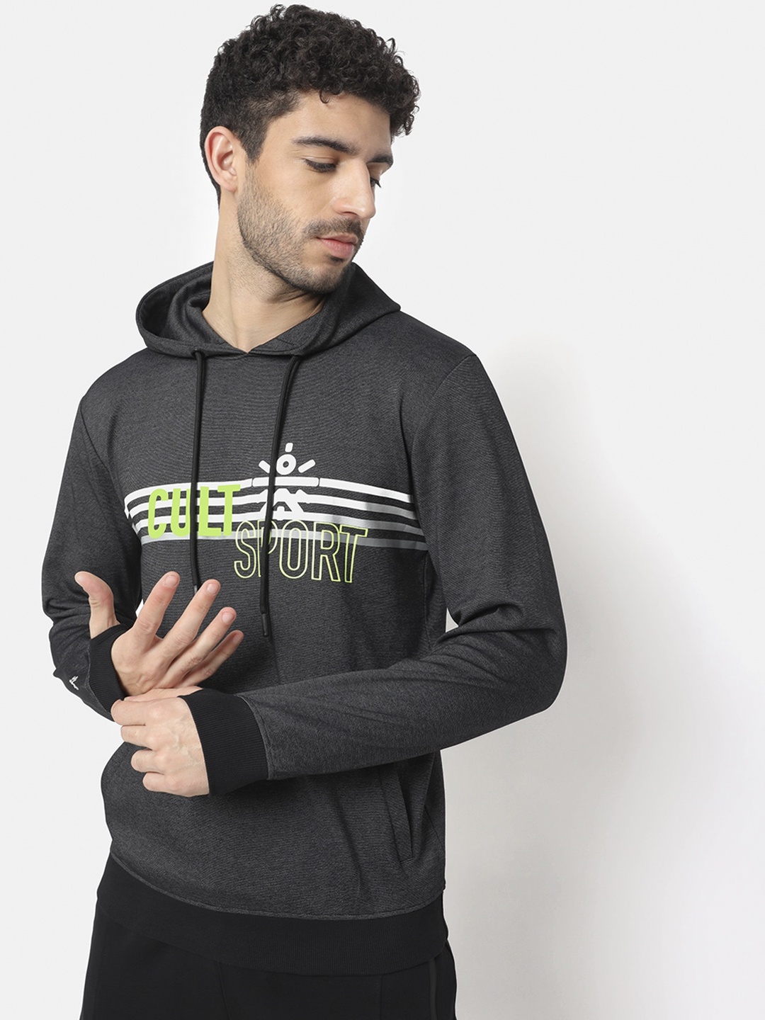 

CULT LAYR Graphic Hooded Sweatshirt, Grey