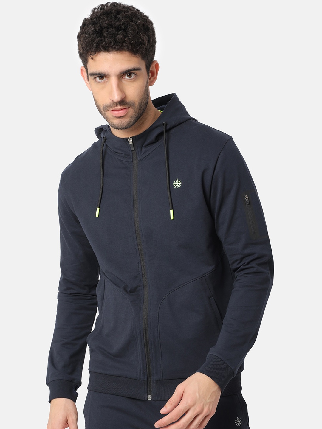 

CULT Men Navy Blue Hooded Sweatshirt