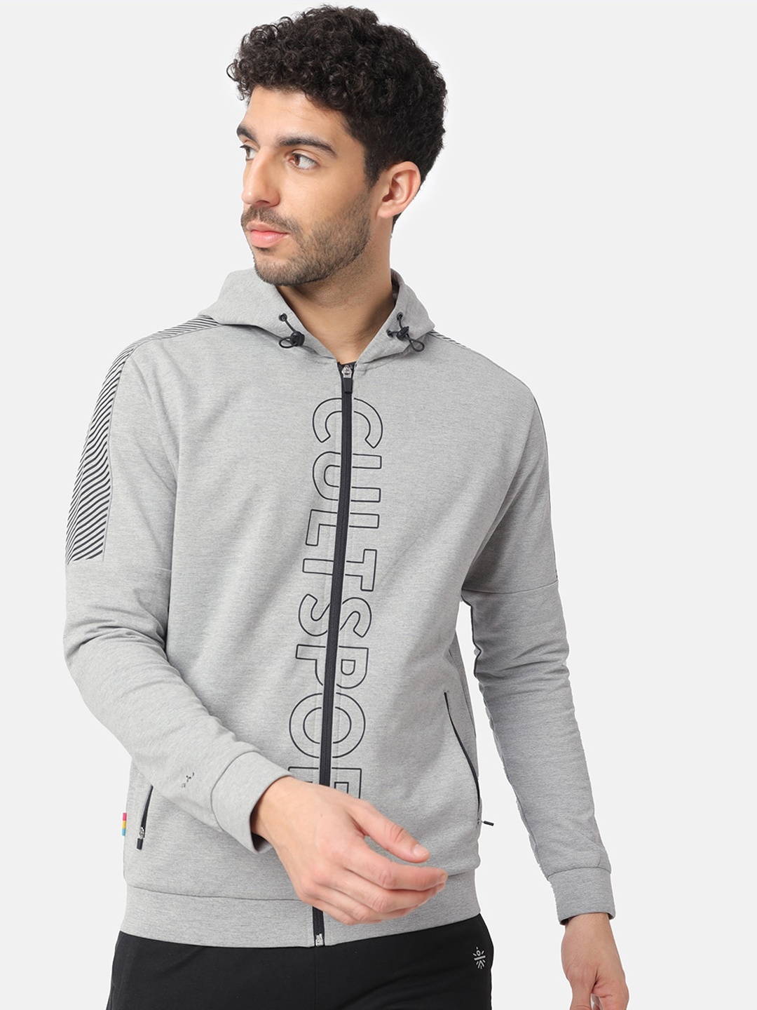 

CULT Men Grey Printed Cotton Sweatshirt