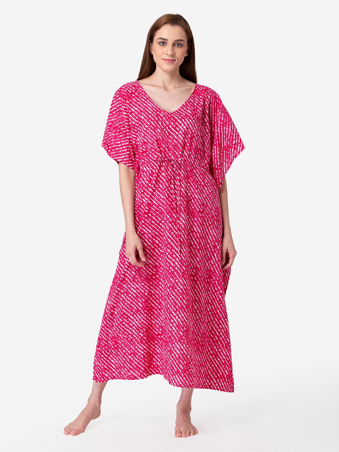 

ETC Magenta Printed Maxi Nightdress