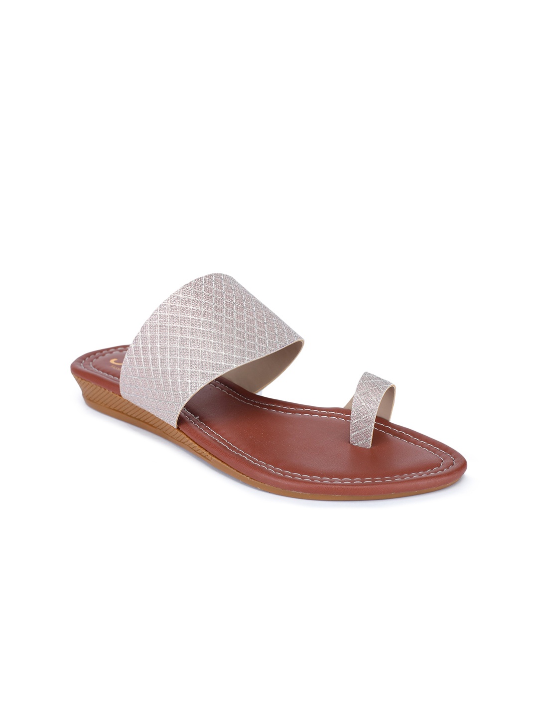 

SAPATOS Women Pink Textured One Toe Flats