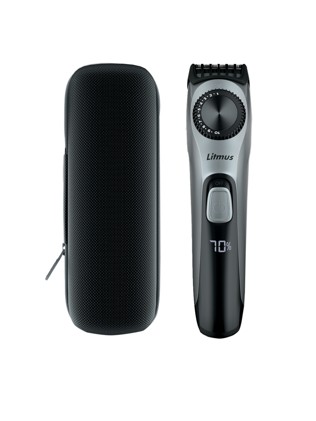 

Litmus Grey CT-100 Beard & Body Trimmer with Hard Shell Carry Case